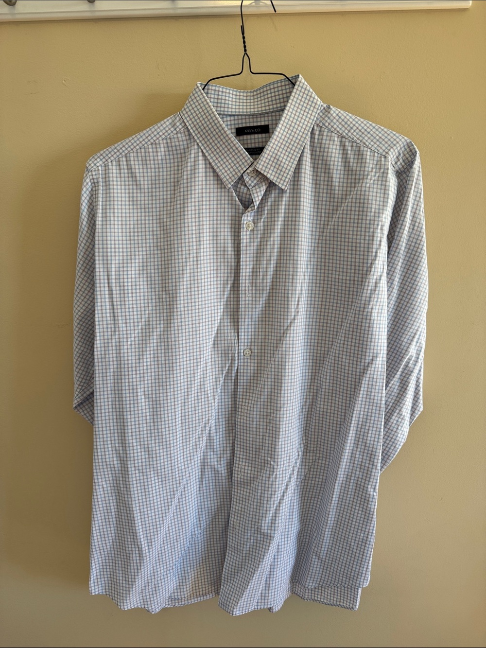 RW&CO. Blue & White Check Button-Down Dress Shirt